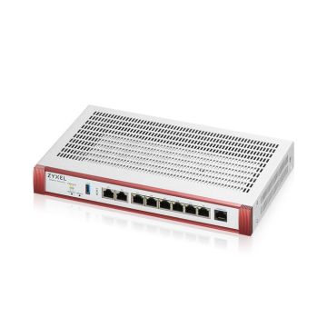 Zyxel USGFLEX200H Firewall 50 Utilisateurs max- 2xRJ45 (100M/1G/2.5G)-Jusqu'à Jusqu'à 100 VPN IPSec/50 VPN SSL- Rackable-Fanless-Licence 1 an Gold Security incl