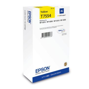 EPSON Cartouche Encre T7554 DURABrite Pro Jaune XL 4 000 pages WF-8510 / WF-8590