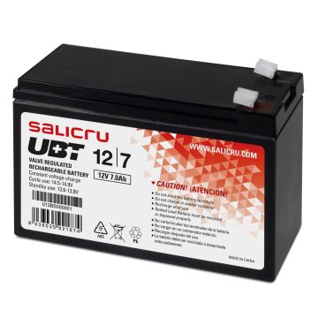 SALICRU BATTERIE UBT 12V/7Ah Technologie AGM Faible autodecharge 105 A (5s) Garantie 1 an 013BS000001