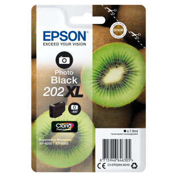 EPSON Cartouche Kiwi 202XL Encre Claria Premium Noir Photo 7,9ml