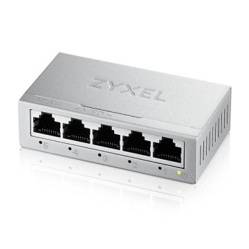 Commutateur Ethernet ZYXEL GS-105B v5 5 Ports - Gigabit Ethernet - 100 1000Base-T - 2 Couche supportée - 2,99 W Power Consumption - Paire torsadée - Bureau, Fix