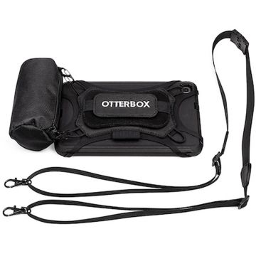 OtterBox Utility Series Latch II Black - sangle main rotative 360° universelle + tour de cou pour tablette de 10 à 13 pouces Propack (pas de coque)