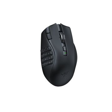 RAZER Naga V2 HyperSpeed Noir - Souris de Jeu MMO sans Fil Ergonomique, 19 Boutons programmables, HyperSpeed & Bluetooth, 250 H, 30K DPI