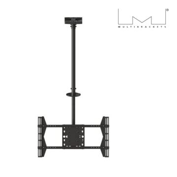 Support plafond MULTIBRACKETS Noir pr moniteur 106,7cm 42 160 cm 63" Capacité 80 kg. VESA 200x200 mm 600x400 mm, 860 - 3130 mm