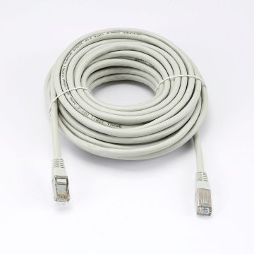 Câble RJ45 Male/Male droit CAT6A F/UTP - Longueur 10M - Gris - en sachet