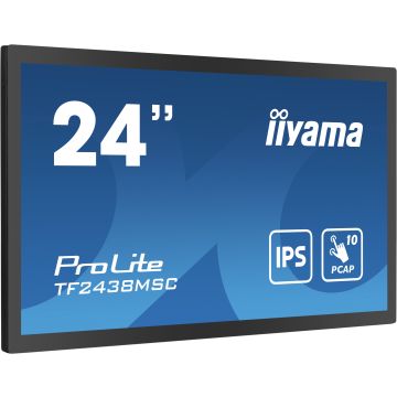 ECRAN IIYAMA23,8 Tactile PCAP 10pts IPS 16:9 1920x1080 USB HDMI Display Port 600cd/m² 5ms HUB USB x 2 (3.0) Open Frame 