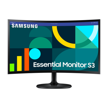 ECRAN 24'' Samsung S24D364GAU Noir VA 1920x1080 Incurvé 1800R 4ms 100Hz 16:9 250 cd/m² HDMI VGA Casque Pied inclinable VESA 75x75 LS24D364GAUXEN