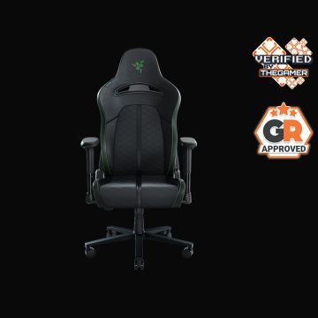 RAZER Enki X (Green) Chaise Gaming - Incurvé au niveau des épaules, Arc lombaire intégré, Assise ultra large, accoudoirs 2D