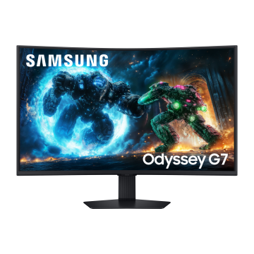 Ecran 37'' Samsung Gaming ODYSSEY G7 - G75F Noir VA 3860x2160 16:9 Incurvé 1000R 165Hz 1ms 280 cd/㎡ 2xHDMI DP Pied réglab haut inclin orient pivot