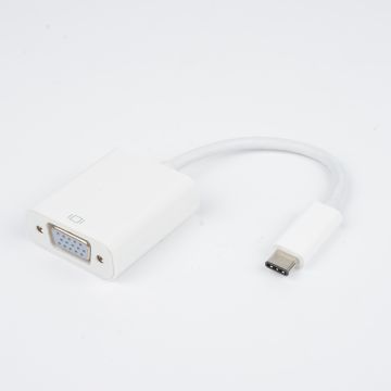 Adaptateur USB-C mâle /VGA femelle Connecrteurs en nickel Pour Macbook et PC Plug & Play
