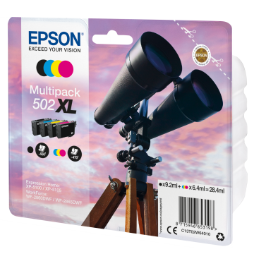EPSON Multipack Jumelle 502XL Encre N,C,M,J 1x9,2ml+3x6,4ml