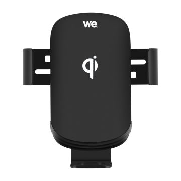 WE Support tél av chargeur sans fil 15W, ouverture automatique Fixation ventouse + grille d'aération - MAX 10CM