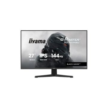 Ecran IIYAMA 27'' 1ms G-Master Black Hawk Noir IPS 1920x1080 16:9 144Hz 350cd/m² 1500:1 HDMI DisplayPort 2xUSB HPs 2x2W Black Tuner G2741HSU-B1