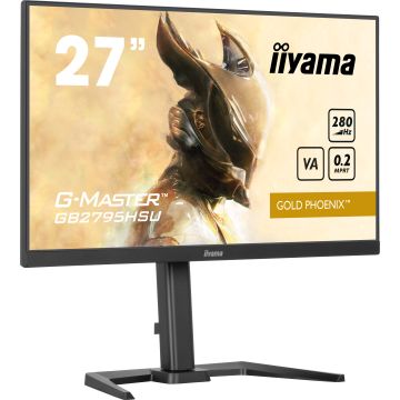 Ecran IIYAMA 27'' 1ms G-Master Gold Phoenix VA 16:9 1920x1080 300cd/m² 280Hz HPs HDMI DisplayPort 2xUSB 15cm pied régl hauteur Pivot Black Tuner GB2795HSU-B1