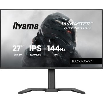 Ecran IIYAMA 27'' 1ms G-Master Black Hawk Noir IPS 1920x1080 16:9 144Hz 350cd/m² 1500:1 HDMI DisplayPort 2xUSB 2xHPs 15cm pied réglable hauteur GB2741HSU-B1