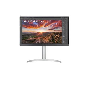 ECRAN LG 27 Blanc 27UP850K-W 16:9 UHD 4K 5ms 3840×2160 400cd/m2 HDMI DP USB Type-C FreeSync HP2x5W Pied réglab Haut Inclinab rotation