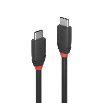 Câble USB 3.2 Type C 3A, 20Gbit/s, Black Line, 1.5m