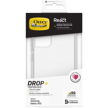 OtterBox Coque React + CP Film de protection Samsung Galaxy S22 - clear