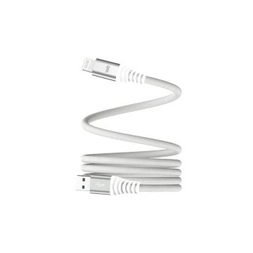 Câble USB /Lightning magnétique, USB 2,0 - 5V/2,4A / 12W, 1mètre blanc
