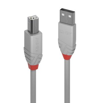 Câble USB 2.0 type A vers B, Anthra Line, Gris, 3m