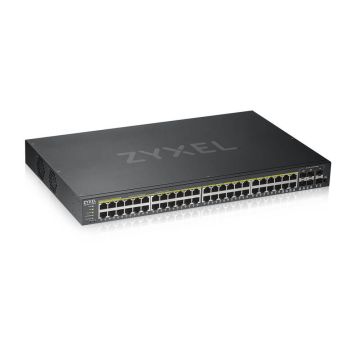 Zyxel GS1920-48HPV2 - Switch Smart Administrable 44 ports Gbps RJ45 PoE+ - 4 ports Gbps combo (RJ45/SFP) - 2 ports Gbps SFP - budget PoE 375 Watt - rackable - c