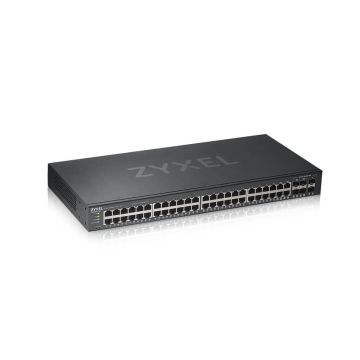 Zyxel GS1920-48V2 - Switch Smart Administrable 44 ports Gbps RJ45 - 4 ports Gbps combo (RJ45/SFP) - 2 ports Gbps SFP - rackable - compatible NebulaFlex