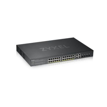 Zyxel GS1920-24HPV2 - Switch Smart Administrable 24 ports Gbps RJ45 PoE+ - 4 ports Gbps combo (RJ45/SFP) - budget PoE 375 Watt - rackable - compatible NebulaFl