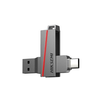 CLE USB HIKSEMI 128 GB Série E307C U3 Dual USB 3.2 et USB Type C Coloris Grey