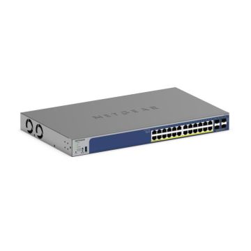 Netgear GS728TXP Smart Switch PoE+ 24 ports Gigabit avec en option gestion à distance/cloud et 4 ports SFP (190W) 1 an Abonnement Insight inclus.