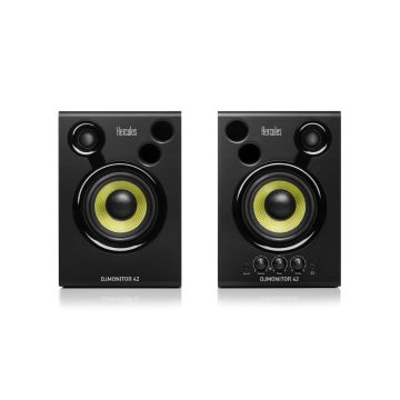 Hercules DJ MONITEUR 42 EU Enceinte DJ performantes 2 X 20 Watts RMS 80 Watts PeakPower Caisson en bois