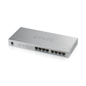 Zyxel GS1008HP- Switch Non Administrable 8xGbps RJ45 PoE+ - budget PoE 60W - non rackable - fanless