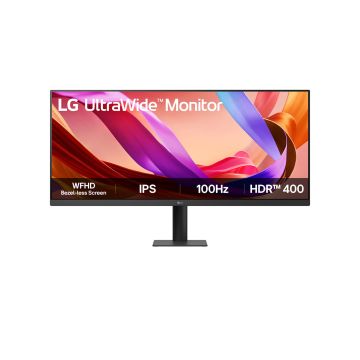 ECRAN LG 34 dalle IPS Noir 21:9 5ms 2560x1080 100Hz 400cd/m2 1500:1 HDR 10 HDMI Displayport Pied inclinable VESA 100x100 / 34U511A-B