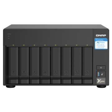 Serveur Nas Qnap TS-832PX-4G - AL-324 - 4 Go Ram - 512Mo Flash - 8x 2.5/3.5 SATA 6Gbps - 2 x 10GbE SFP+ - Alim 250W - Garantie 3 ans