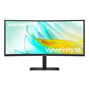 ECRAN 34'' SAMSUNG Noir ViewFinity S65UC WQHD 3440x1440 21:9 VA 350cd/m2 5ms 100Hz HDMI VGA 1xLAN 3xUSB USC-C Cable HDMI Incurvé 1000R hautparleurs Pied Inclina