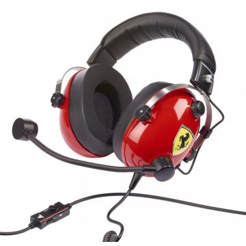 THRUSTMASTER Casque FERRARI T- T.RACING SCUDERIA PS5 PS4 XBOX ONE PC MAC DTS Confort exceptionnel licence officielle Ferrari Cable 3M