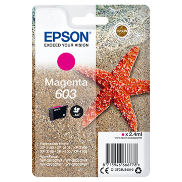 EPSON Cartouche Etoile de Mer 603 Magenta 2,4ml Alarme
