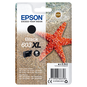 EPSON Cartouche Etoile de Mer 603XL Encre Noir 8,9ml