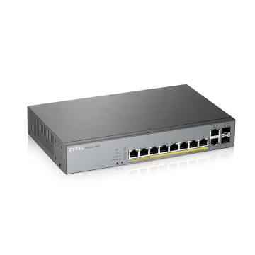 Zyxel GS1350-12HP -Commutateur 8p gérable-2 Couche supportée - modulaire-rackable - fibre optique.