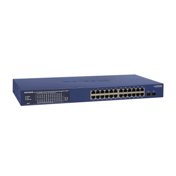Netgear GS724TPP Smart Switch Web manageable Pro PoE+ 24ports Gigabit Ethernet avec gestion à distance dans le Cloud en option et 2 ports SFP (380W)