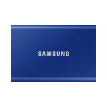 SSD EXT SAMSUNG T7 2TO bleu indigo USB 3.2 Gen 2 Lecture 1050 Mo/s Ecriture 1000 Mo/s MU-PC2T0H/WW