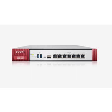 Zyxel USGFLEX200 - Firewall jusqu'à 50 utilisateurs - 2 ports WAN RJ45 Gbps - 4 ports LAN/DMZ RJ45 Gbps - 1 port SFP Gbps - port console (RJ45)