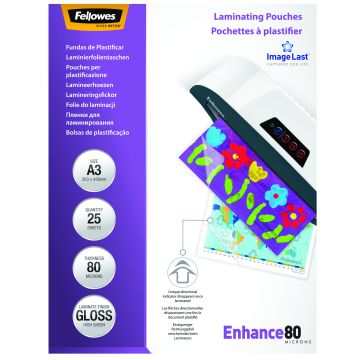 Fellowes pochette de plastification POUCH 80MIC A3 25PK 5396403 !