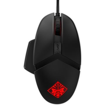 Souris Filaire OMEN by HP Reactor Noir, capteur optique 16000 DPI temps de réponse de clic de 0,2ms confort & forme ergonomique 2VP02AA