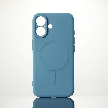 We coque de protection SILICONE APPLE IPHONE 16 Bleu - Compatible MAGSAFE
