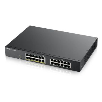 Zyxel GS1900-24EP-Switch Smart admi L2 24-port GbE L2, 12 Port PoE Rackable - 130Watt.