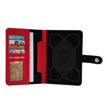 H-720 TPU Rouge Housse Universel pour tablette 7' Attaches en silicone ajustables Porte-cartes, Nanomatériaux