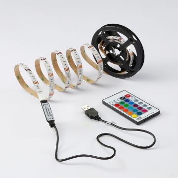 Kit Ruban LED RGB 2m en USB avec télécommande