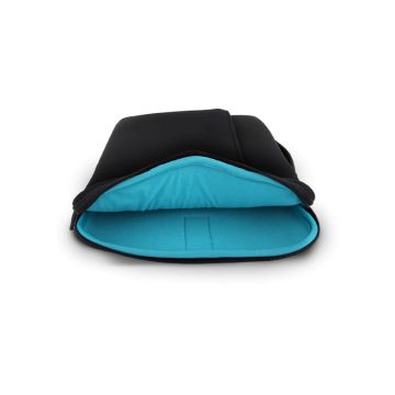 Housse sleeve en néoprène PLUS 14, avec poignée, passant trolley, poche avant, noir épaisseur de 4mm