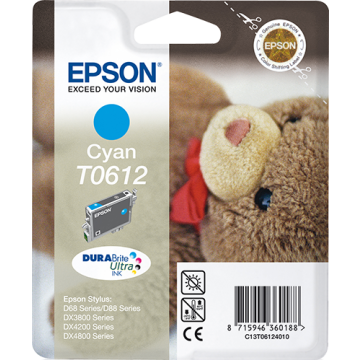 EPSON Cartouche Ourson T0612 Encre DURABrite Ultra Cyan 8ml
