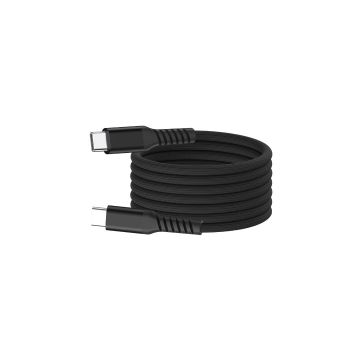 Câble USB-C/USB-C magnétique, USB2,0 - 20V/3A/60W, 1mètre noir